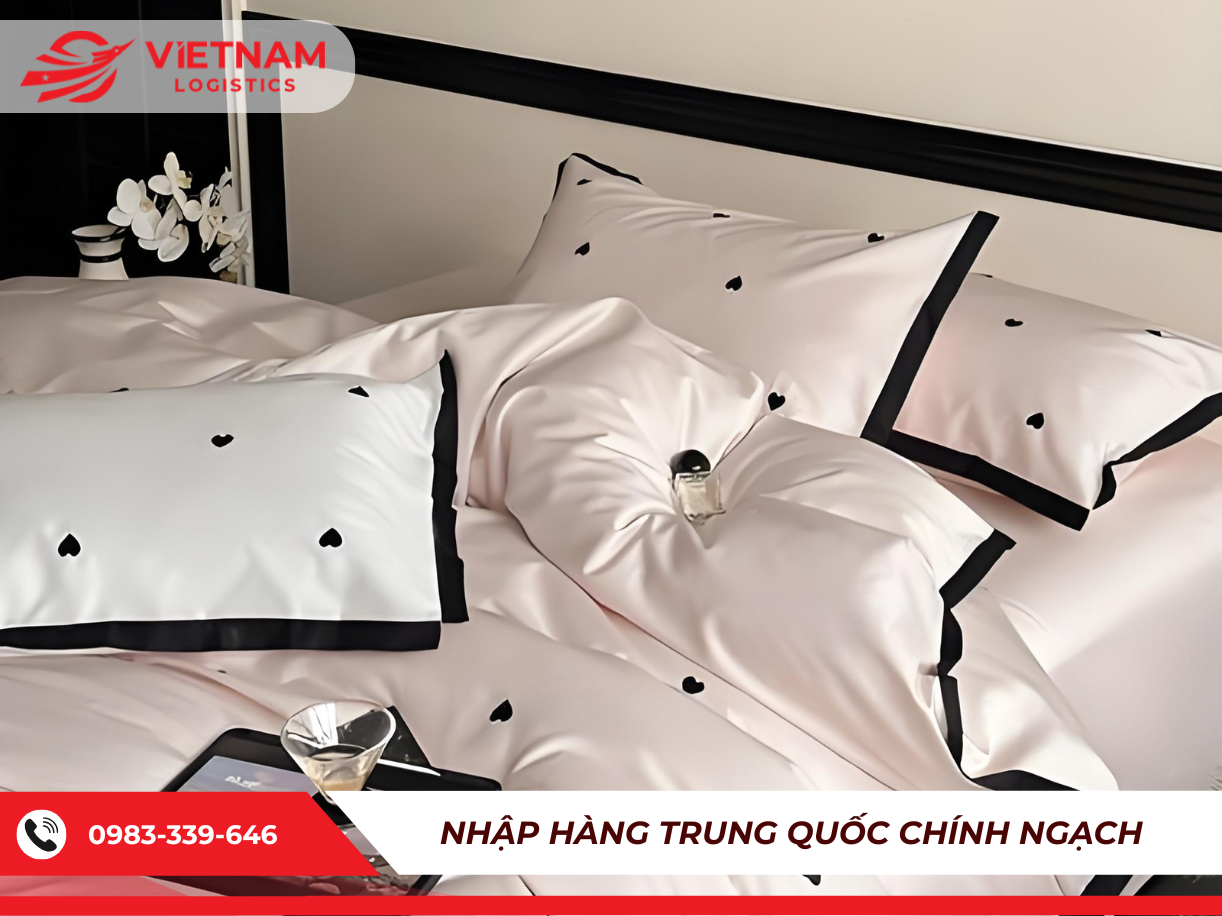 Nguồn nhập kinh doanh chăn ga gối đệm Trung Quốc